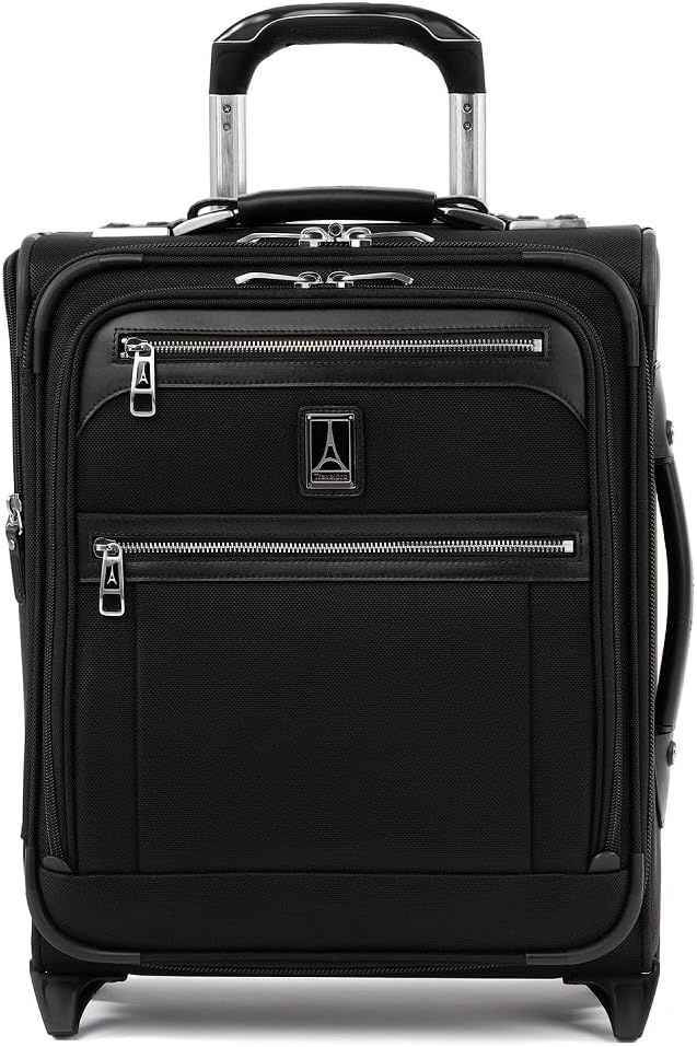 image:imageTravelpro Platinum Elite CarryOn Luggage Upright Grey 22Inch Expandable Softside With USB Port amp Multiple Organized Compartments for Men amp Women TravelersShadow Black
