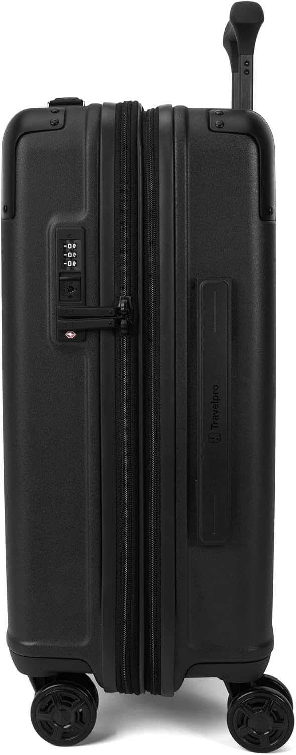 image:imageTravelpro Platinum Elite Hardside CarryOn Luggage Spinner Black 21Inch TSA Lock amp Hard Shell Polycarbonate With 8 Spinner Wheels amp Expandable Design for Business amp Leisure TravelJet Black