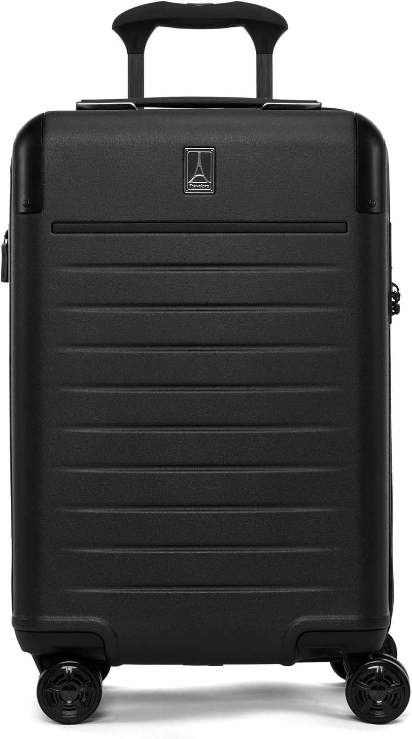image:imageTravelpro Platinum Elite Hardside CarryOn Luggage Spinner Black 21Inch TSA Lock amp Hard Shell Polycarbonate With 8 Spinner Wheels amp Expandable Design for Business amp Leisure TravelJet Black