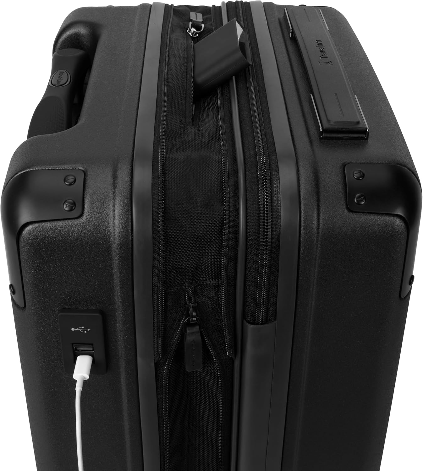 image:imageTravelpro Platinum Elite Hardside CarryOn Luggage Spinner Black 21Inch TSA Lock amp Hard Shell Polycarbonate With 8 Spinner Wheels amp Expandable Design for Business amp Leisure TravelJet Black