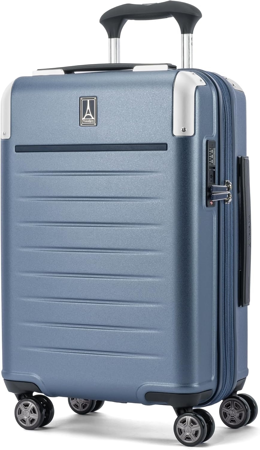 image:imageTravelpro Platinum Elite Hardside CarryOn Luggage Spinner Black 21Inch TSA Lock amp Hard Shell Polycarbonate With 8 Spinner Wheels amp Expandable Design for Business amp Leisure TravelDark Sky Blue