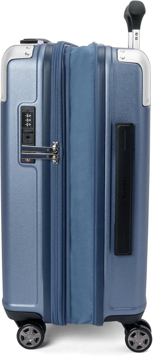image:imageTravelpro Platinum Elite Hardside CarryOn Luggage Spinner Black 21Inch TSA Lock amp Hard Shell Polycarbonate With 8 Spinner Wheels amp Expandable Design for Business amp Leisure TravelDark Sky Blue