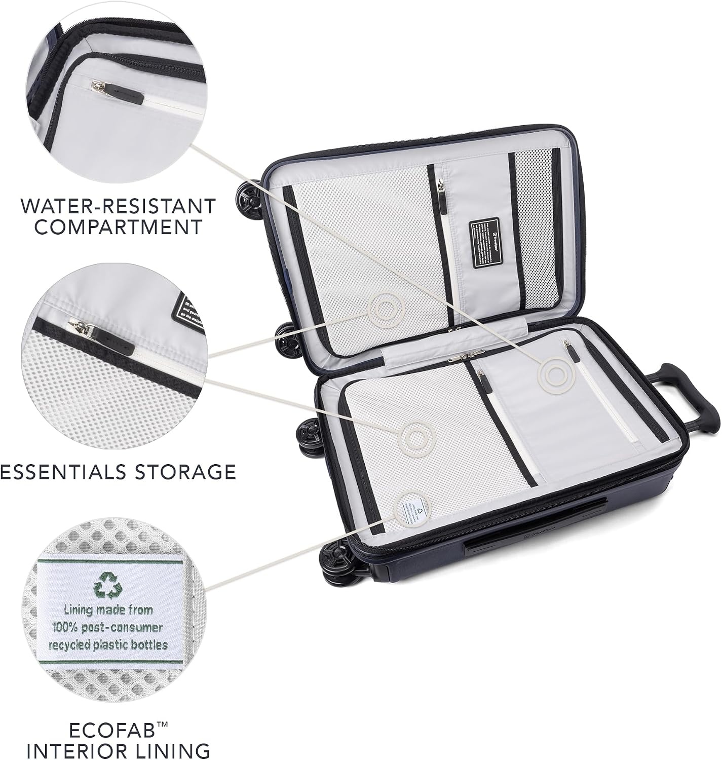 image:imageTravelpro Platinum Elite Hardside CarryOn Luggage Spinner Black 21Inch TSA Lock amp Hard Shell Polycarbonate With 8 Spinner Wheels amp Expandable Design for Business amp Leisure TravelAviator Navy