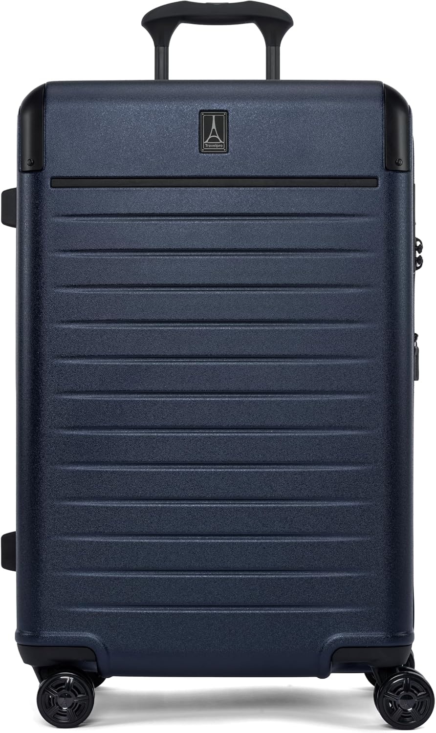 image:imageTravelpro Platinum Elite Hardside CarryOn Luggage Spinner Black 21Inch TSA Lock amp Hard Shell Polycarbonate With 8 Spinner Wheels amp Expandable Design for Business amp Leisure TravelAviator Navy