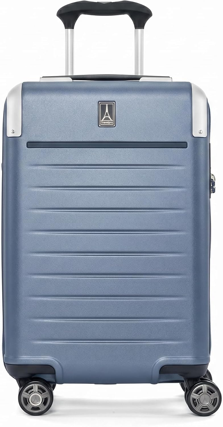 image:imageTravelpro Platinum Elite Hardside CarryOn Luggage Spinner Black 21Inch TSA Lock amp Hard Shell Polycarbonate With 8 Spinner Wheels amp Expandable Design for Business amp Leisure TravelDark Sky Blue