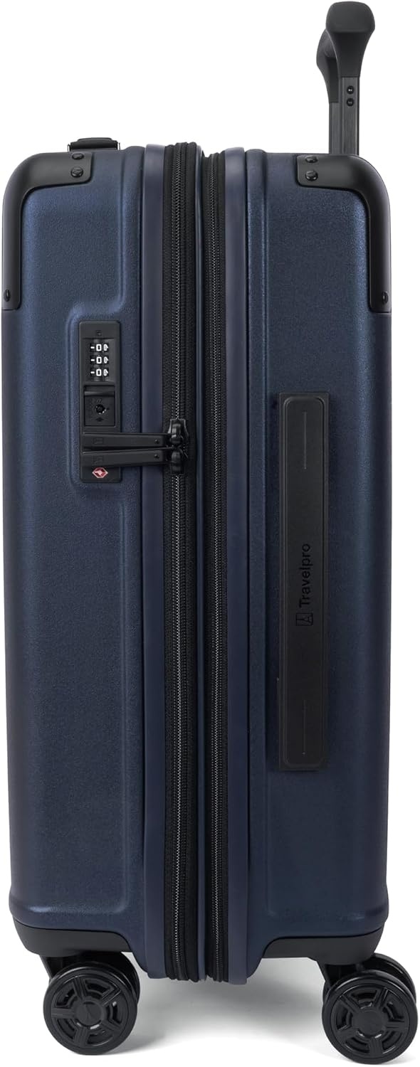 image:imageTravelpro Platinum Elite Hardside CarryOn Luggage Spinner Black 21Inch TSA Lock amp Hard Shell Polycarbonate With 8 Spinner Wheels amp Expandable Design for Business amp Leisure TravelAviator Navy