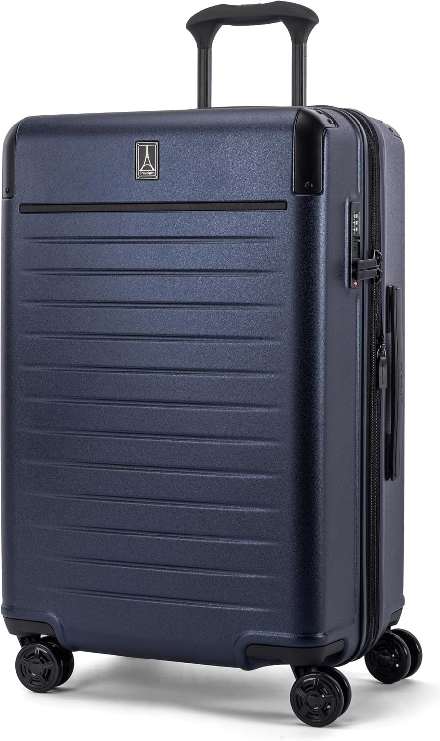 image:imageTravelpro Platinum Elite Hardside CarryOn Luggage Spinner Black 21Inch TSA Lock amp Hard Shell Polycarbonate With 8 Spinner Wheels amp Expandable Design for Business amp Leisure TravelAviator Navy