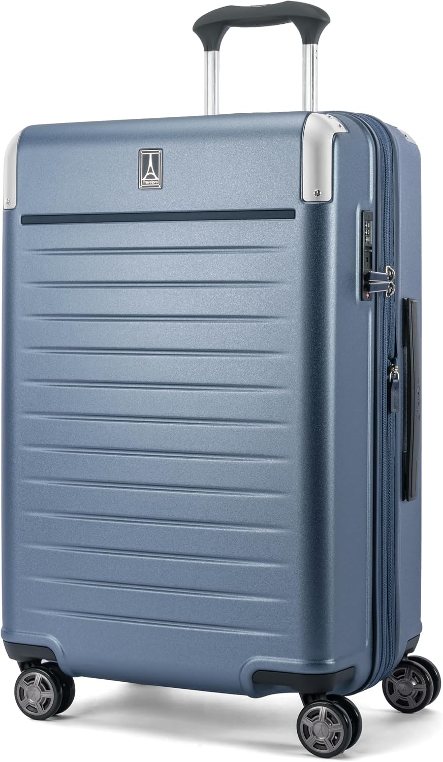 image:imageTravelpro Platinum Elite Hardside CarryOn Luggage Spinner Black 21Inch TSA Lock amp Hard Shell Polycarbonate With 8 Spinner Wheels amp Expandable Design for Business amp Leisure TravelDark Sky Blue