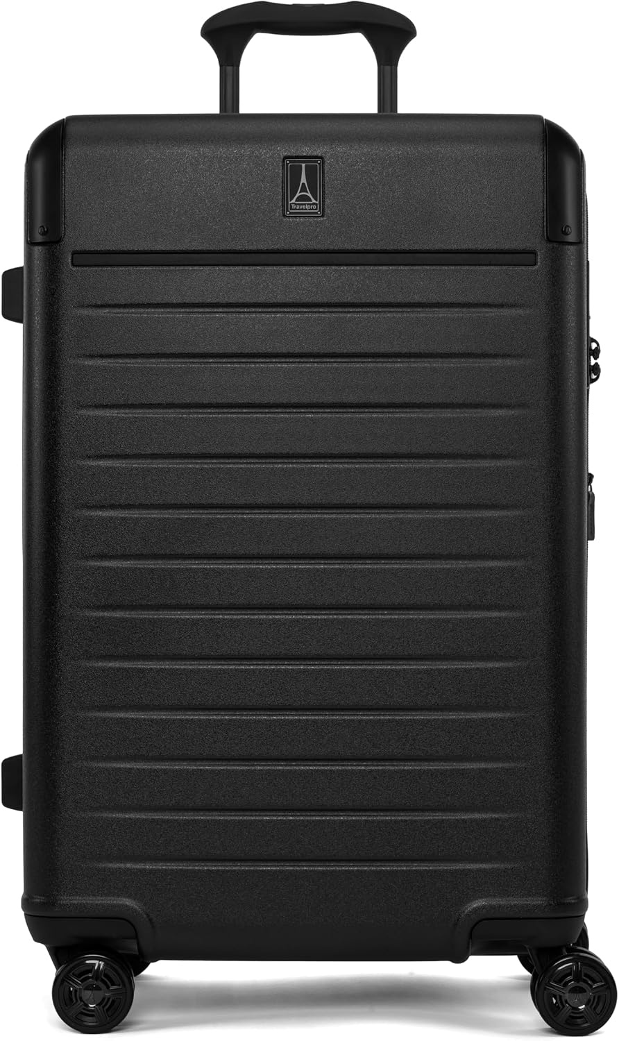 image:imageTravelpro Platinum Elite Hardside CarryOn Luggage Spinner Black 21Inch TSA Lock amp Hard Shell Polycarbonate With 8 Spinner Wheels amp Expandable Design for Business amp Leisure TravelJet Black