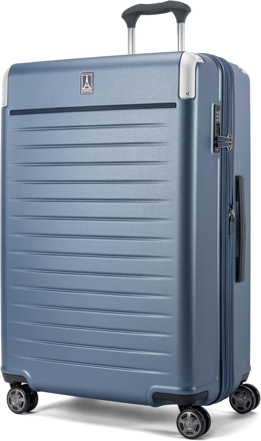 image:imageTravelpro Platinum Elite Hardside CarryOn Luggage Spinner Black 21Inch TSA Lock amp Hard Shell Polycarbonate With 8 Spinner Wheels amp Expandable Design for Business amp Leisure TravelDark Sky Blue
