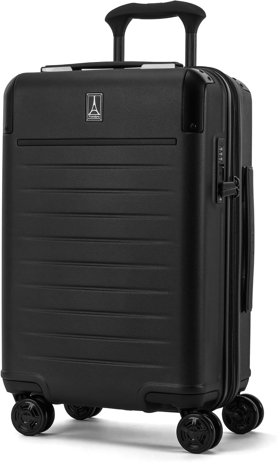 image:imageTravelpro Platinum Elite Hardside CarryOn Luggage Spinner Black 21Inch TSA Lock amp Hard Shell Polycarbonate With 8 Spinner Wheels amp Expandable Design for Business amp Leisure TravelJet Black