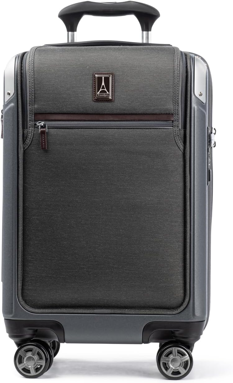 image:imageTravelpro Platinum Elite Hardside Checked Luggage Dark Sky 25Inch Expandable Polycarbonate Shell With 8 Spinner Wheels TSA Lock amp Designed for Men amp Women Men amp WomenVintage Grey