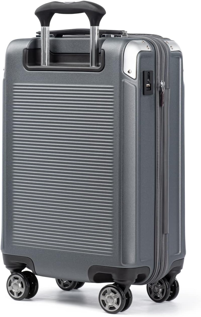 image:imageTravelpro Platinum Elite Hardside Checked Luggage Dark Sky 25Inch Expandable Polycarbonate Shell With 8 Spinner Wheels TSA Lock amp Designed for Men amp Women Men amp WomenVintage Grey