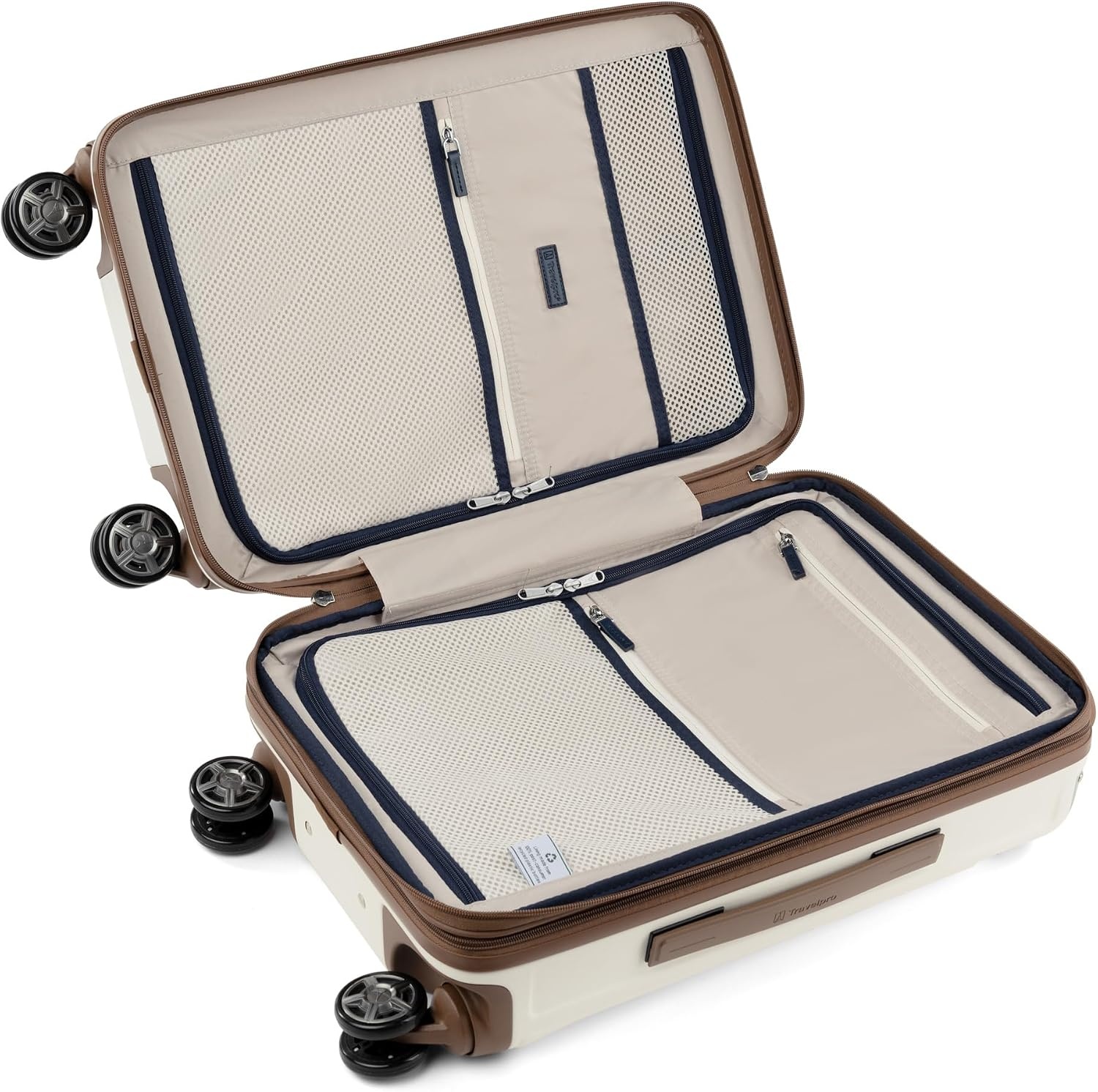 image:imageTravelpro Platinum Elite Hardside Checked Luggage Dark Sky 25Inch Expandable Polycarbonate Shell With 8 Spinner Wheels TSA Lock amp Designed for Men amp Women Men amp WomenCream White