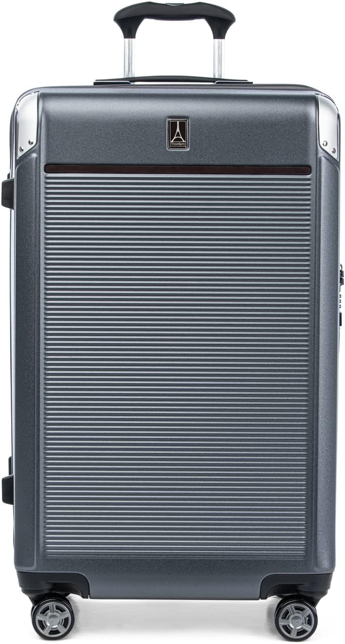 image:imageTravelpro Platinum Elite Hardside Checked Luggage Dark Sky 25Inch Expandable Polycarbonate Shell With 8 Spinner Wheels TSA Lock amp Designed for Men amp Women Men amp WomenVintage Grey