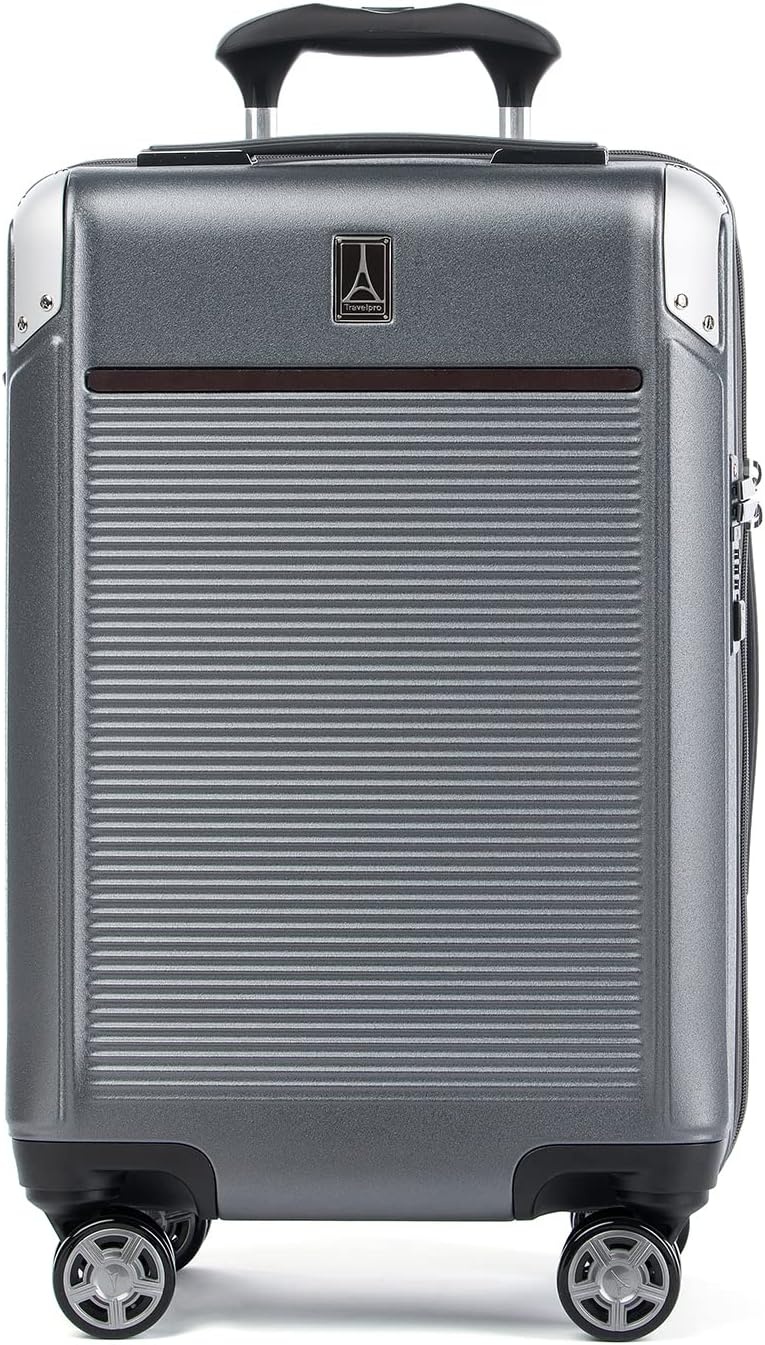 image:imageTravelpro Platinum Elite Hardside Checked Luggage Dark Sky 25Inch Expandable Polycarbonate Shell With 8 Spinner Wheels TSA Lock amp Designed for Men amp Women Men amp WomenVintage Grey