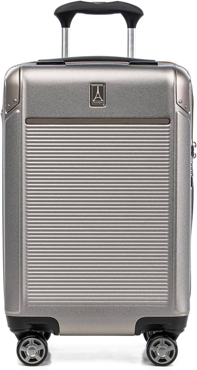 image:imageTravelpro Platinum Elite Hardside Checked Luggage Dark Sky 25Inch Expandable Polycarbonate Shell With 8 Spinner Wheels TSA Lock amp Designed for Men amp Women Men amp WomenMetallic Sand