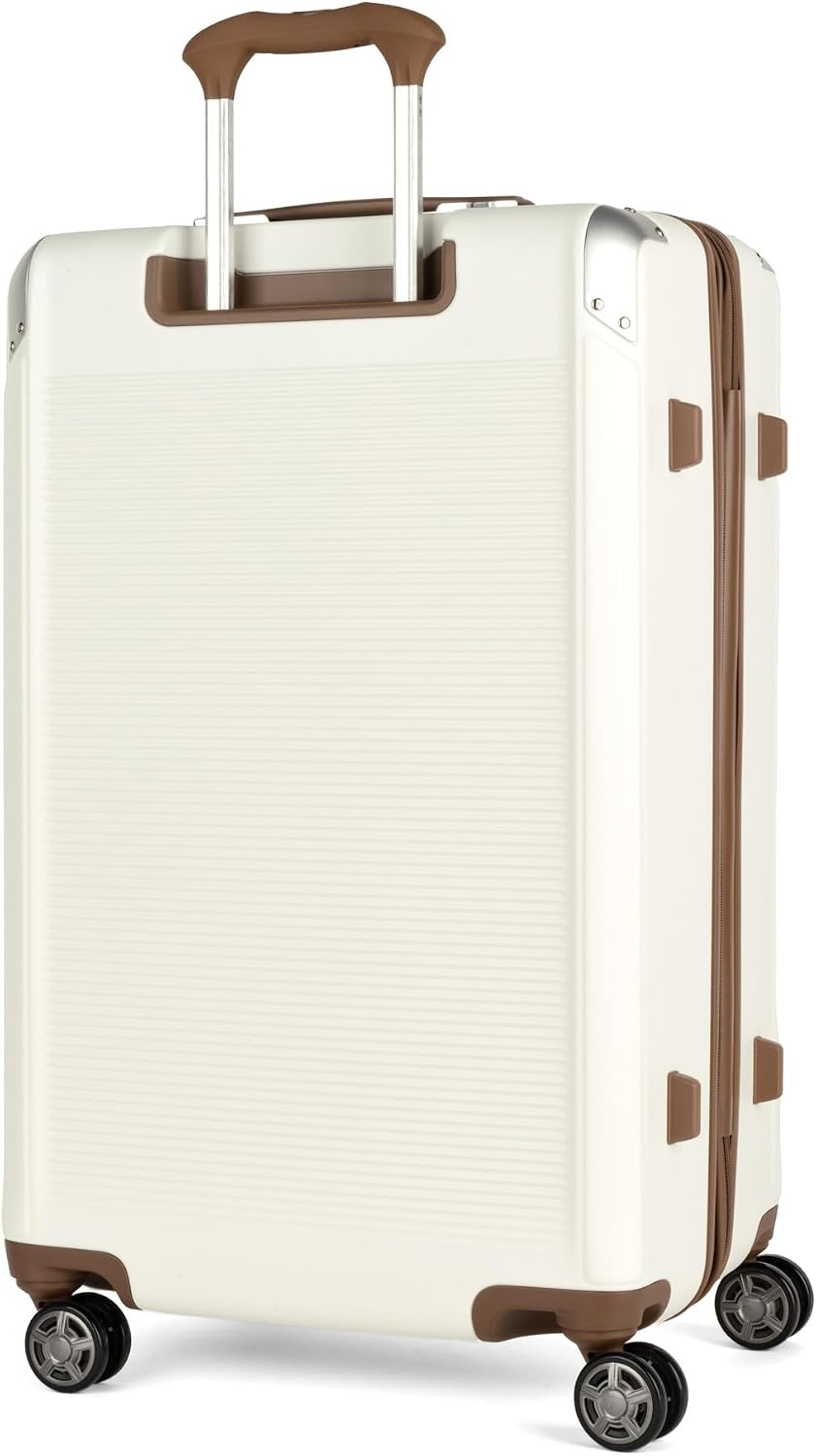 image:imageTravelpro Platinum Elite Hardside Checked Luggage Dark Sky 25Inch Expandable Polycarbonate Shell With 8 Spinner Wheels TSA Lock amp Designed for Men amp Women Men amp WomenCream White