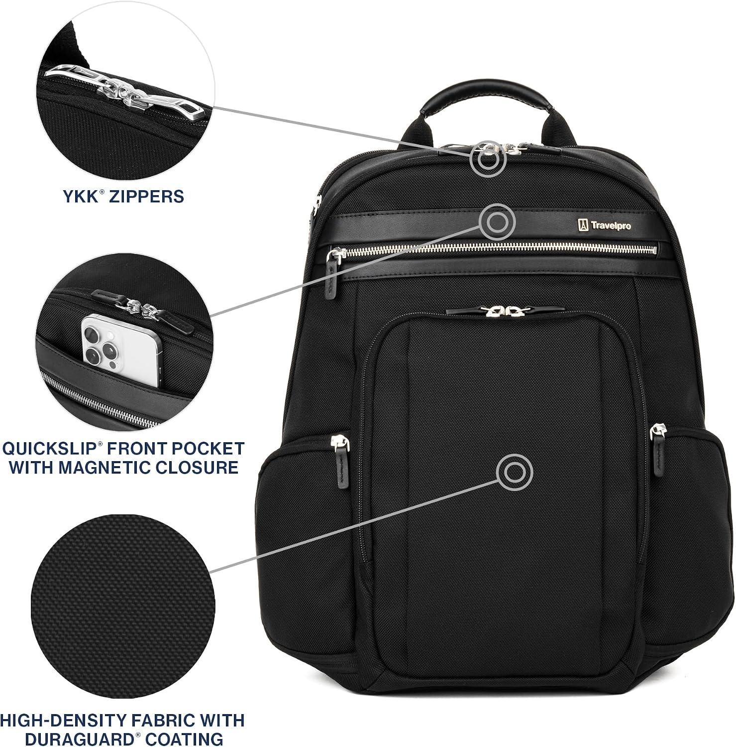 image:imageTravelpro Platinum Elite Laptop Travel Backpack Business Water Resistant Men and WomenBlack