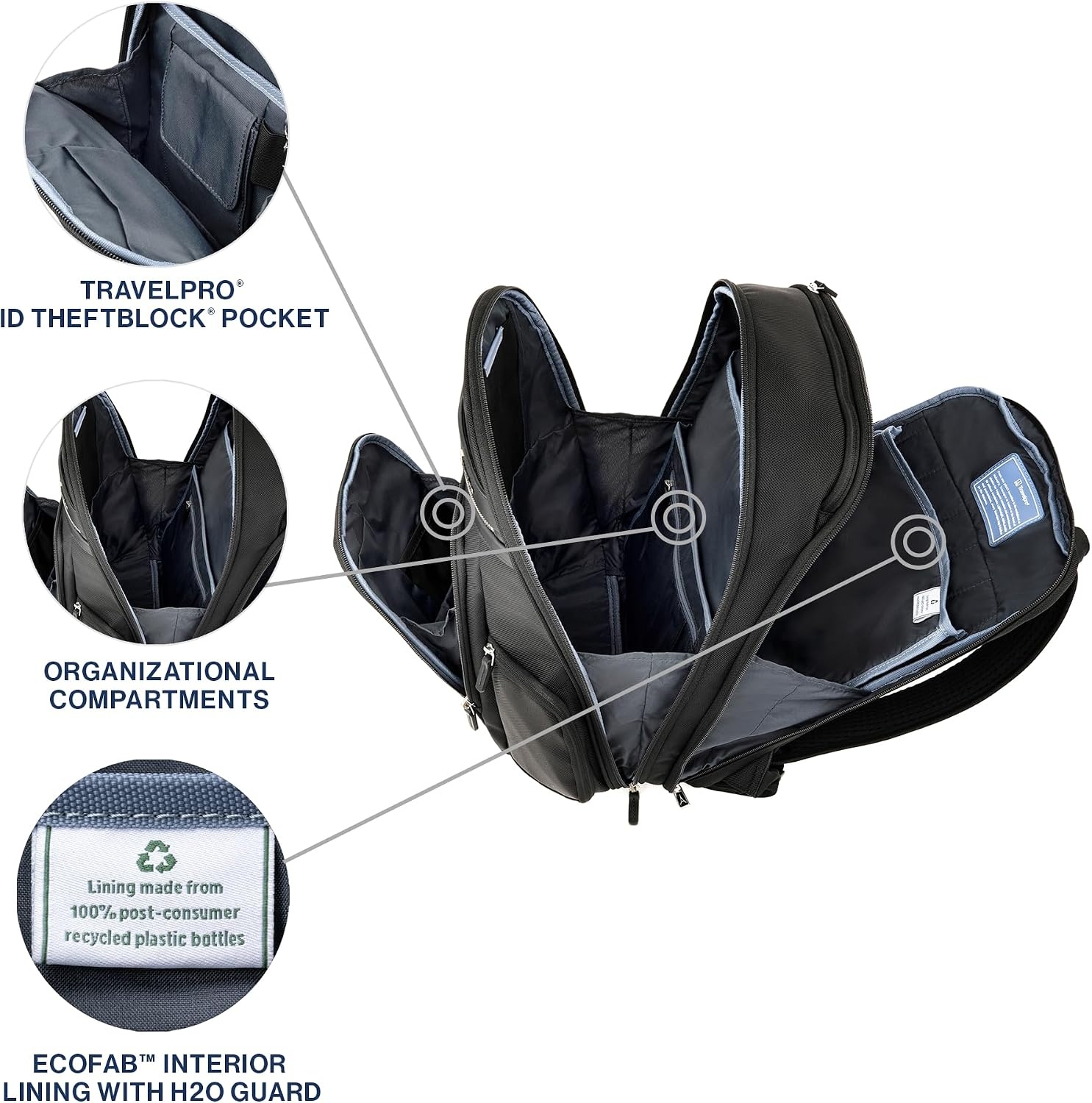 image:imageTravelpro Platinum Elite Laptop Travel Backpack Business Water Resistant Men and WomenBlack