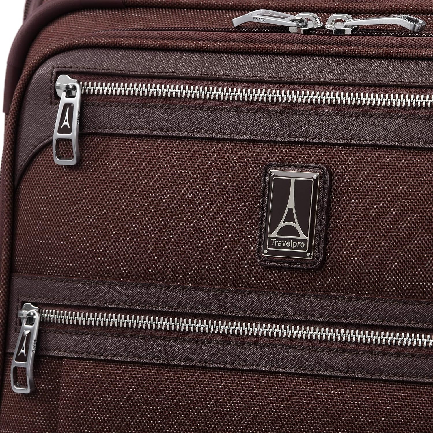 image:imageTravelpro Platinum Elite Softside Spinner Set Black 2Piece 2125 Includes CarryOn amp Medium Checked Suitcase Expandable Softside With USB Port 8 Spinner Wheels amp TSAApproved LockBordeaux Red