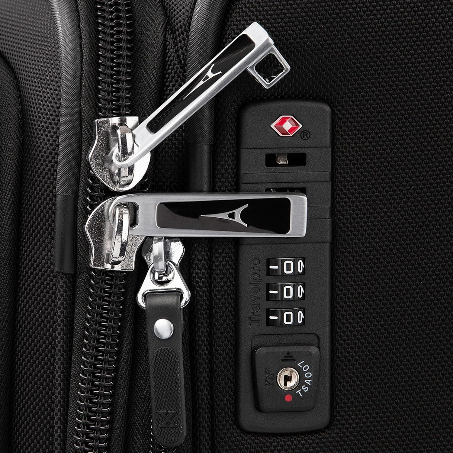 image:imageTravelpro Platinum Elite Softside Spinner Set Black 2Piece 2125 Includes CarryOn amp Medium Checked Suitcase Expandable Softside With USB Port 8 Spinner Wheels amp TSAApproved LockHeritage Black