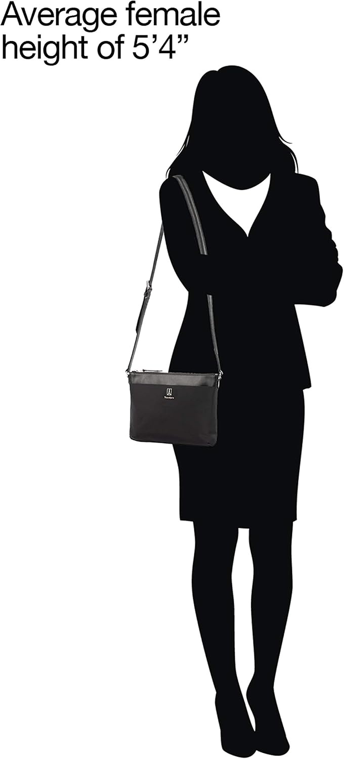 image:imageTravelpro Platinum Elite Womens CrossbodyShadow Black