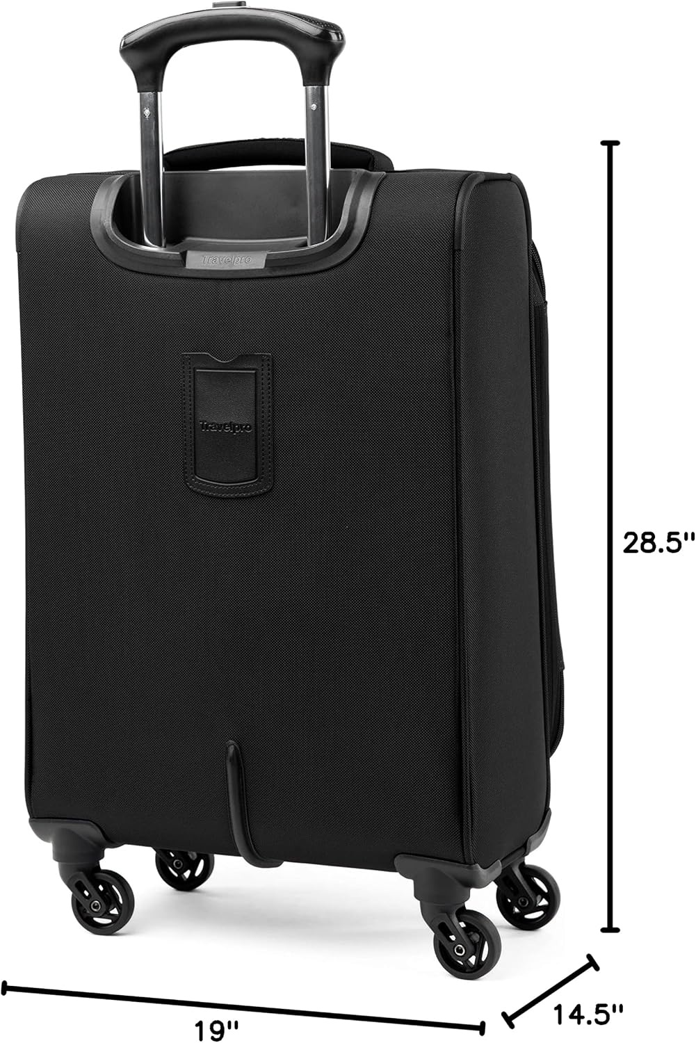 image:imageTravelpro Runway Softside 3Piece Luggage Set Black Expandable Suitcases With 4 Spinner Wheels amp Personal Item Size Underseat Soft Tote for Men amp Women TravelersBlack