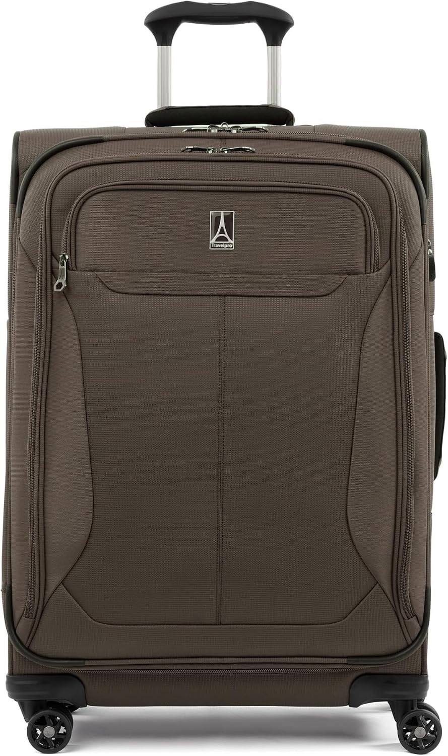 image:imageTravelpro Tourlite Softside 3Piece Set Expandable Luggage 4 Spinner Wheels Lightweight Suitcase 21 CarryOn 25 Checked Medium 29 Check Large BlackEspresso