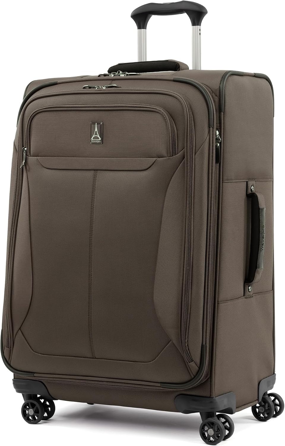 image:imageTravelpro Tourlite Softside 3Piece Set Expandable Luggage 4 Spinner Wheels Lightweight Suitcase 21 CarryOn 25 Checked Medium 29 Check Large BlackEspresso