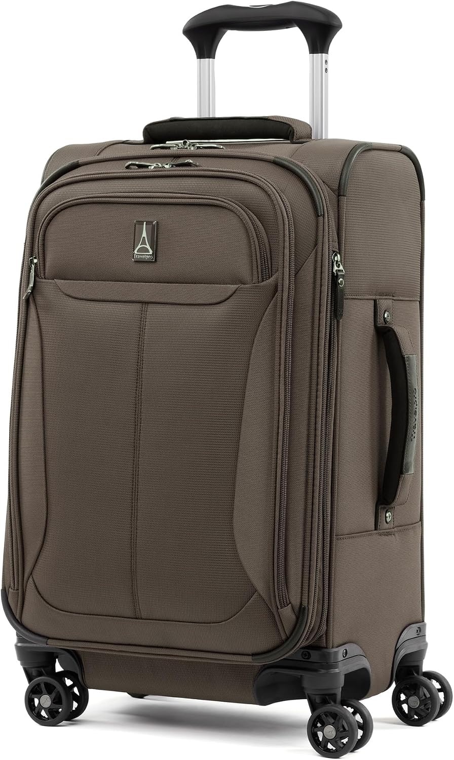 image:imageTravelpro Tourlite Softside 3Piece Set Expandable Luggage 4 Spinner Wheels Lightweight Suitcase 21 CarryOn 25 Checked Medium 29 Check Large BlackEspresso