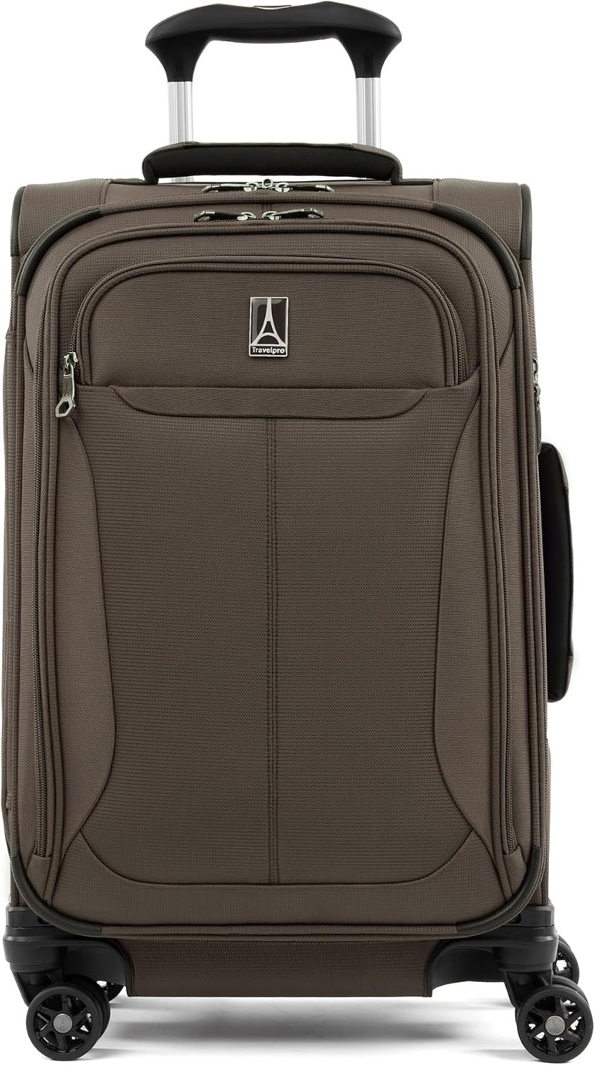 image:imageTravelpro Tourlite Softside 3Piece Set Expandable Luggage 4 Spinner Wheels Lightweight Suitcase 21 CarryOn 25 Checked Medium 29 Check Large BlackEspresso