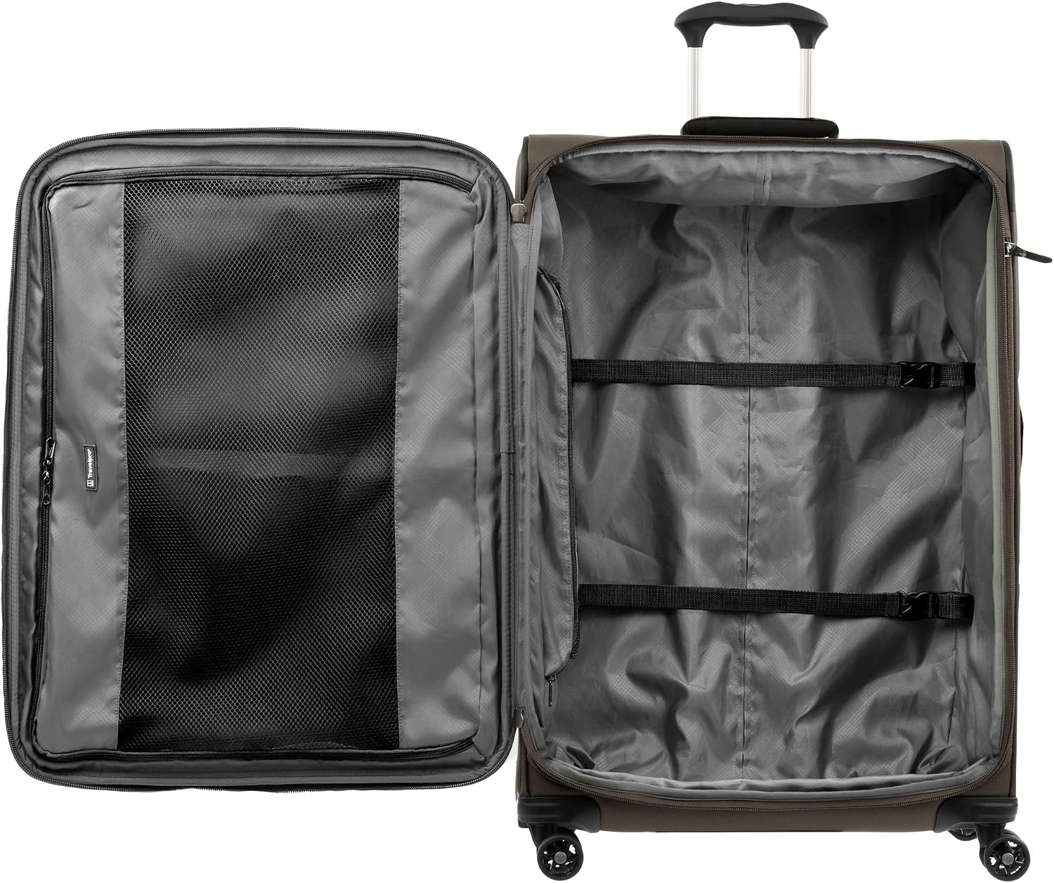 image:imageTravelpro Tourlite Softside 3Piece Set Expandable Luggage 4 Spinner Wheels Lightweight Suitcase 21 CarryOn 25 Checked Medium 29 Check Large BlackEspresso