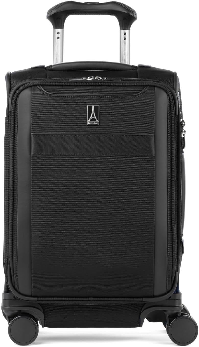 image:imageTravelpro VersaPack Softside Checked Luggage Suitcase Black 25Inch Lightweight amp Expandable With 8 Spinner Wheels amp BuiltIn TSA Lock for Men amp Women TravelersBlack