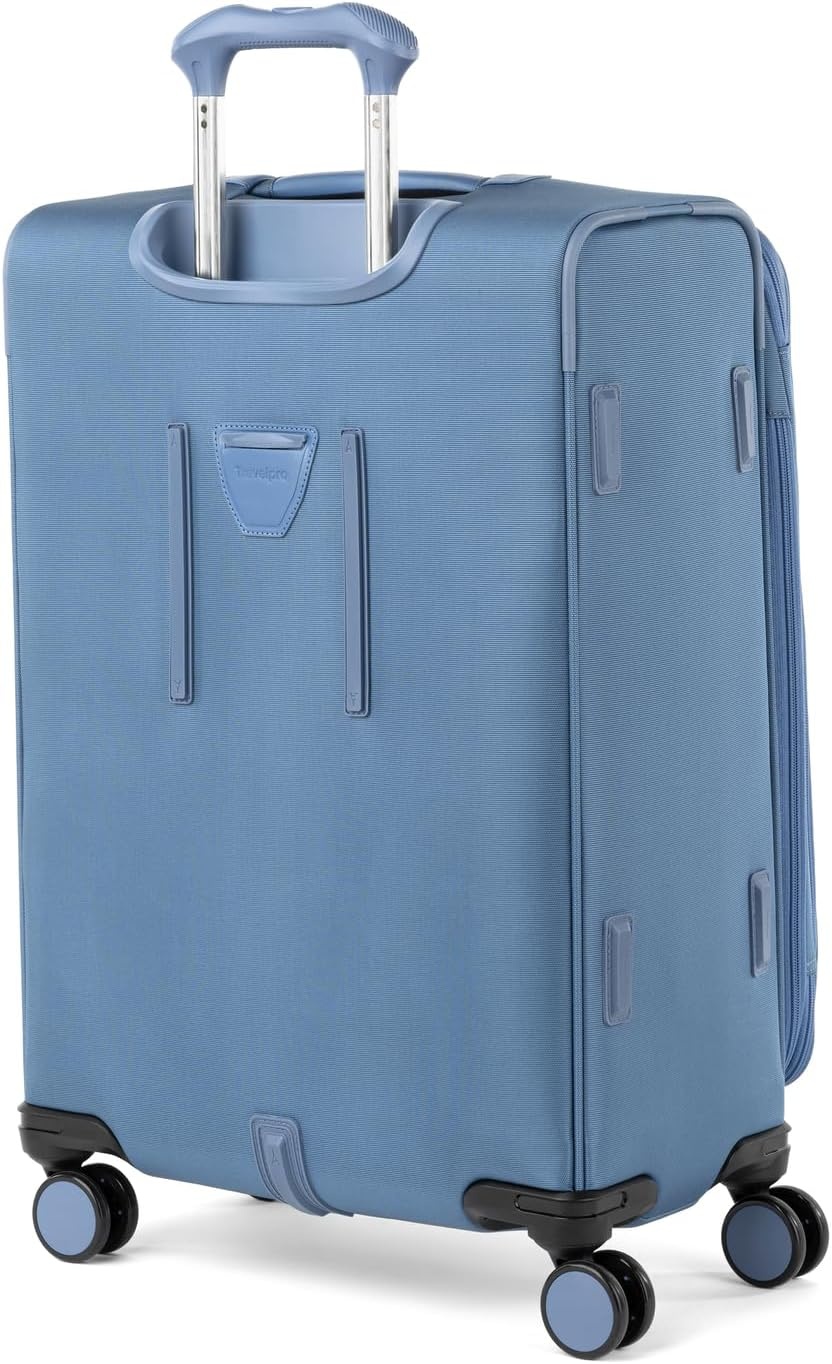 image:imageTravelpro VersaPack Softside Checked Luggage Suitcase Black 25Inch Lightweight amp Expandable With 8 Spinner Wheels amp BuiltIn TSA Lock for Men amp Women TravelersElemental Blue