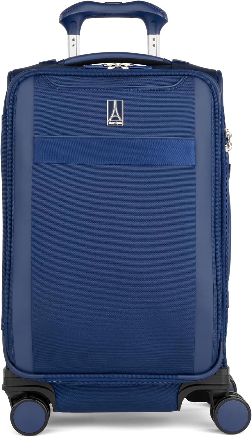 image:imageTravelpro VersaPack Softside Checked Luggage Suitcase Black 25Inch Lightweight amp Expandable With 8 Spinner Wheels amp BuiltIn TSA Lock for Men amp Women TravelersEstate Blue