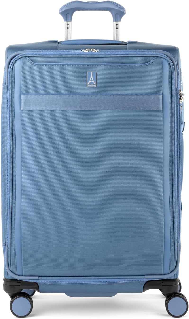 image:imageTravelpro VersaPack Softside Checked Luggage Suitcase Black 25Inch Lightweight amp Expandable With 8 Spinner Wheels amp BuiltIn TSA Lock for Men amp Women TravelersElemental Blue