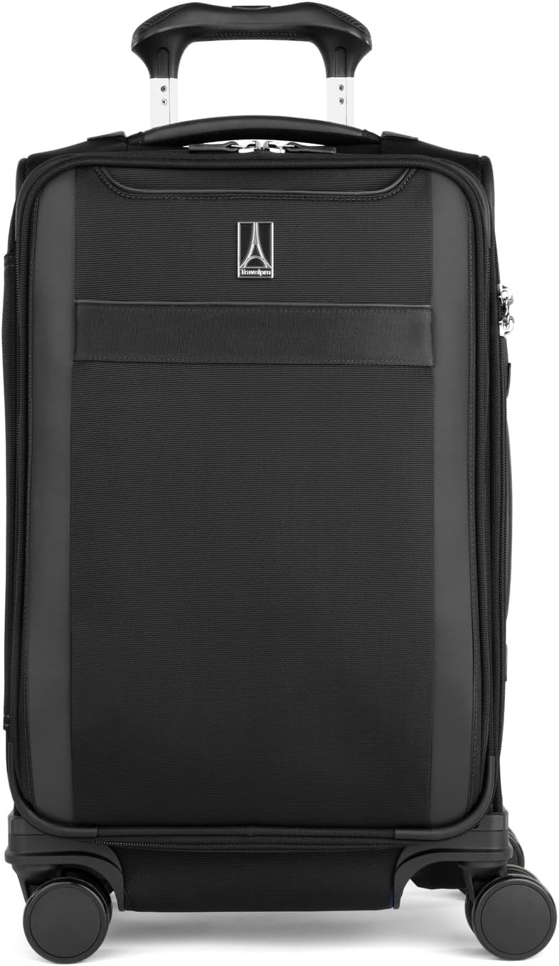 image:imageTravelpro VersaPack Softside Checked Luggage Suitcase Black 25Inch Lightweight amp Expandable With 8 Spinner Wheels amp BuiltIn TSA Lock for Men amp Women TravelersBlack