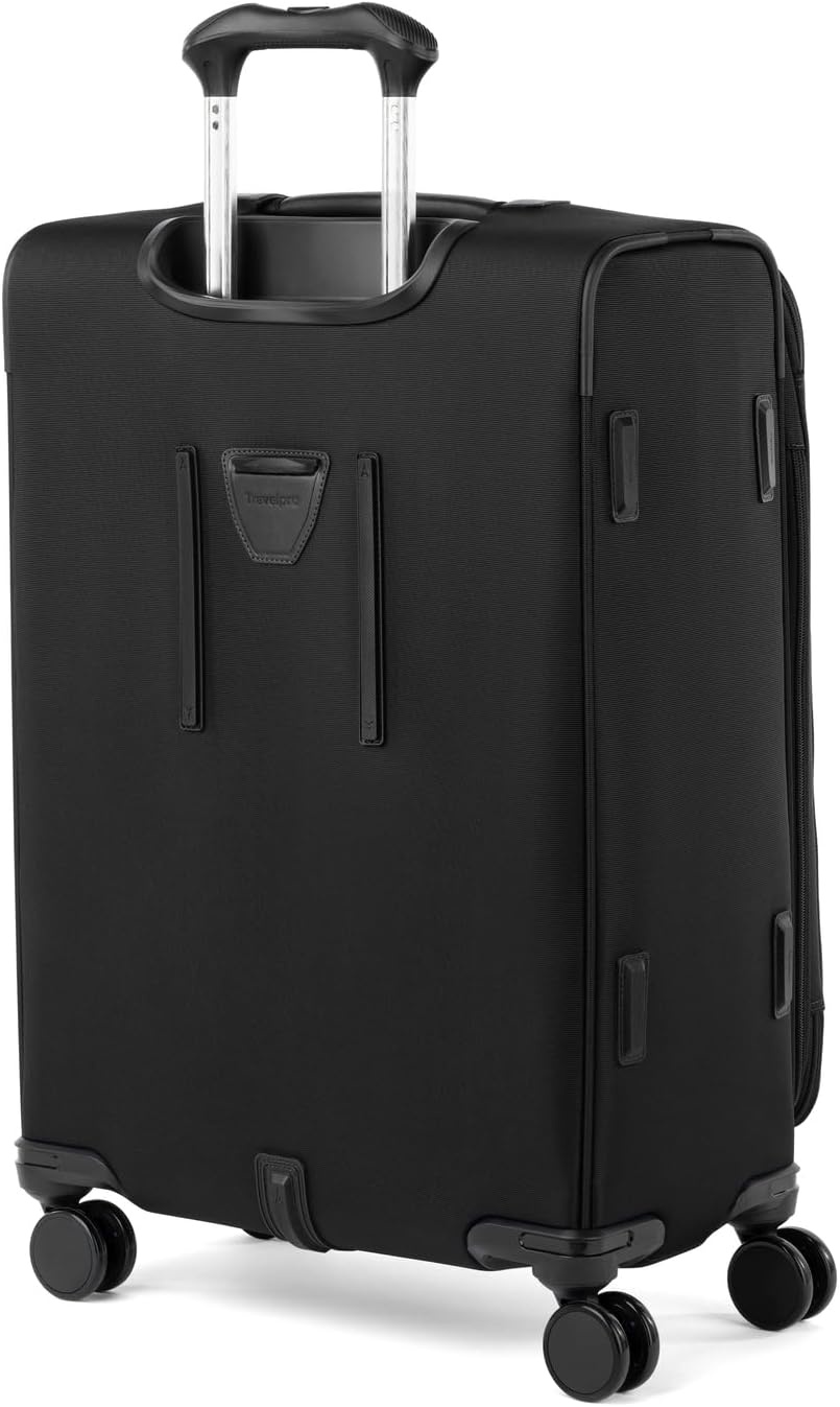 image:imageTravelpro VersaPack Softside Checked Luggage Suitcase Black 25Inch Lightweight amp Expandable With 8 Spinner Wheels amp BuiltIn TSA Lock for Men amp Women TravelersBlack