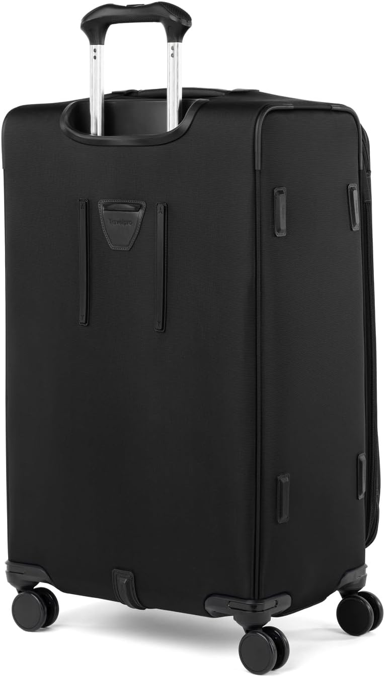 image:imageTravelpro VersaPack Softside Checked Luggage Suitcase Black 25Inch Lightweight amp Expandable With 8 Spinner Wheels amp BuiltIn TSA Lock for Men amp Women TravelersBlack
