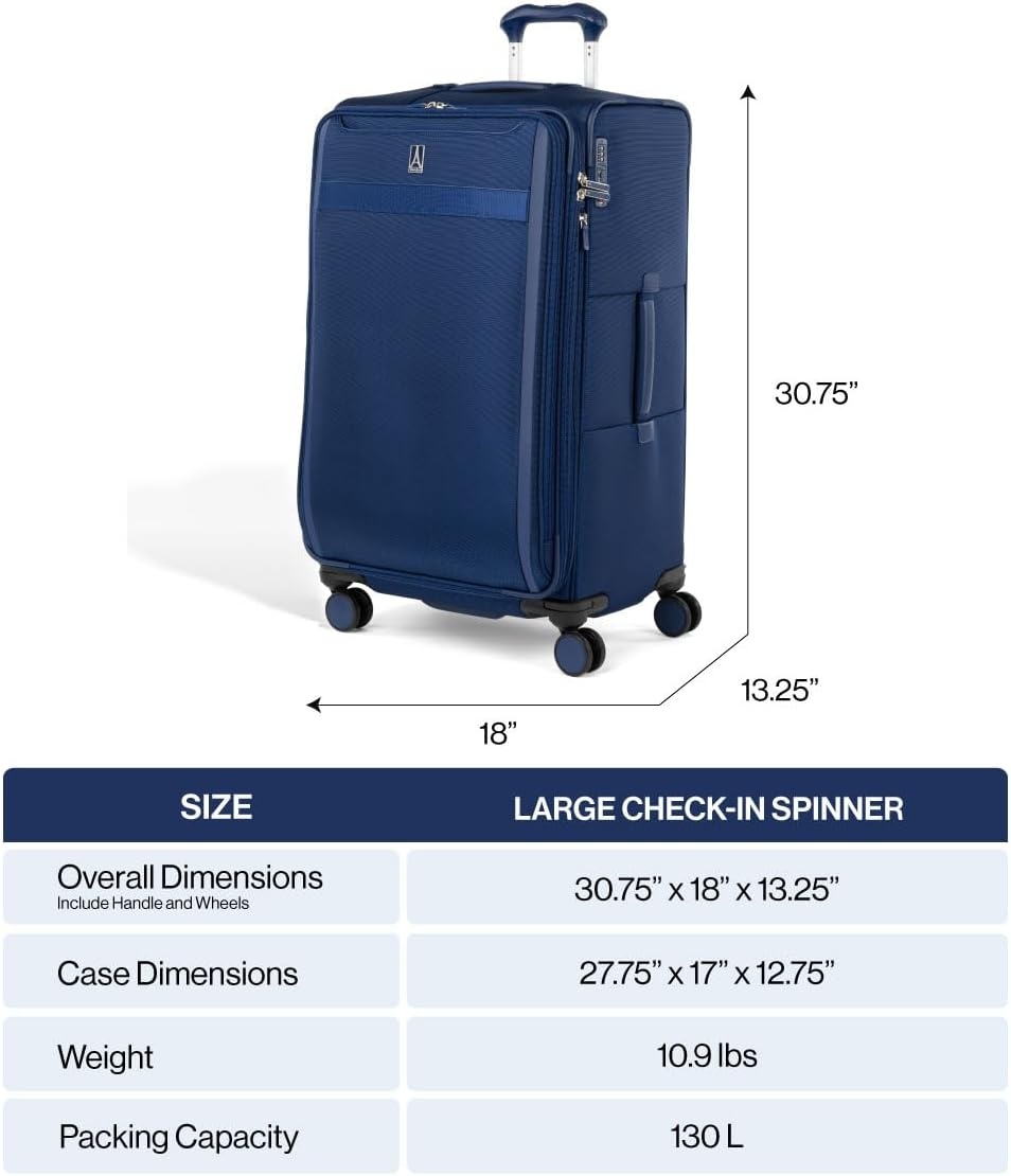 image:imageTravelpro VersaPack Softside Checked Luggage Suitcase Black 25Inch Lightweight amp Expandable With 8 Spinner Wheels amp BuiltIn TSA Lock for Men amp Women TravelersDesert Sage Green