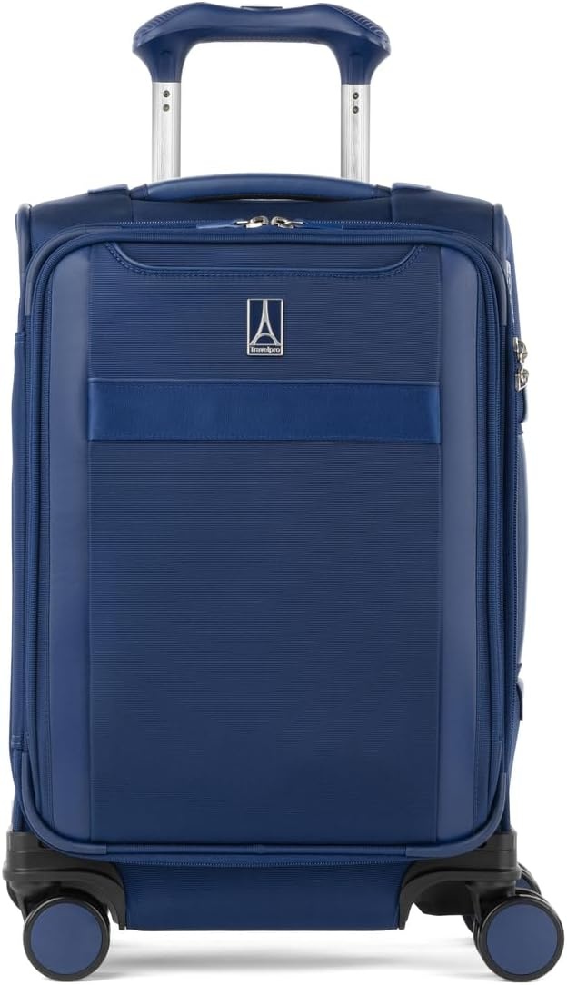 image:imageTravelpro VersaPack Softside Checked Luggage Suitcase Black 25Inch Lightweight amp Expandable With 8 Spinner Wheels amp BuiltIn TSA Lock for Men amp Women TravelersEstate Blue