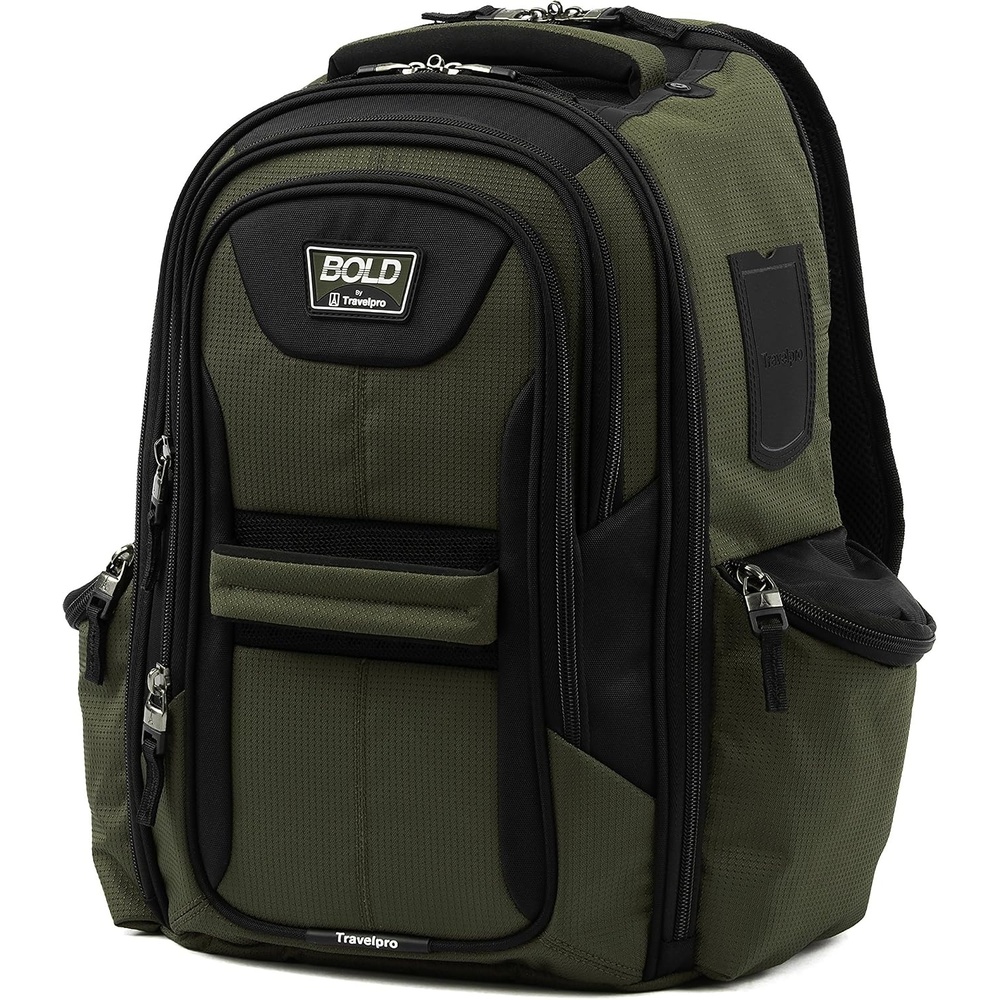 image:imageTravelpro Bold Lightweight Rugged Backpack GreyBlackOliveBlack