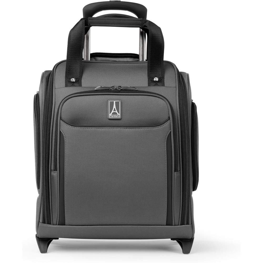 image:imageTravelpro Crew Classic Softside CarryOn Underseat Bag Blue 17Inch  Lightweight Rolling Design With 14Laptop amp Tablet Sleeve Personal Item Size Fits Under Airline SeatsTitanium Grey