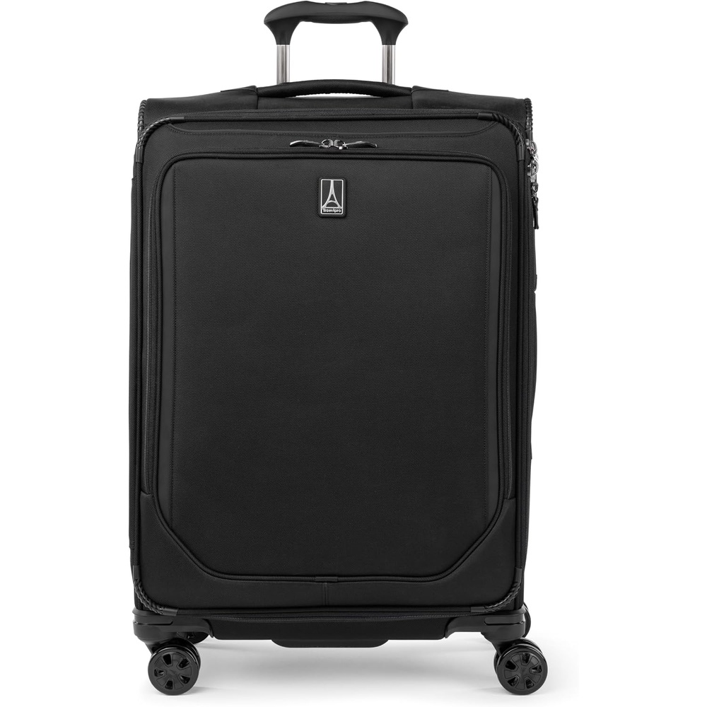 image:imageTravelpro Crew Classic Softside Checked Luggage Black 29Inch Large Checked Suitcase Lightweight amp Expandable With 8 Spinner Wheels TSA Lock amp Multiple Interior Pockets Men amp WomenBlack
