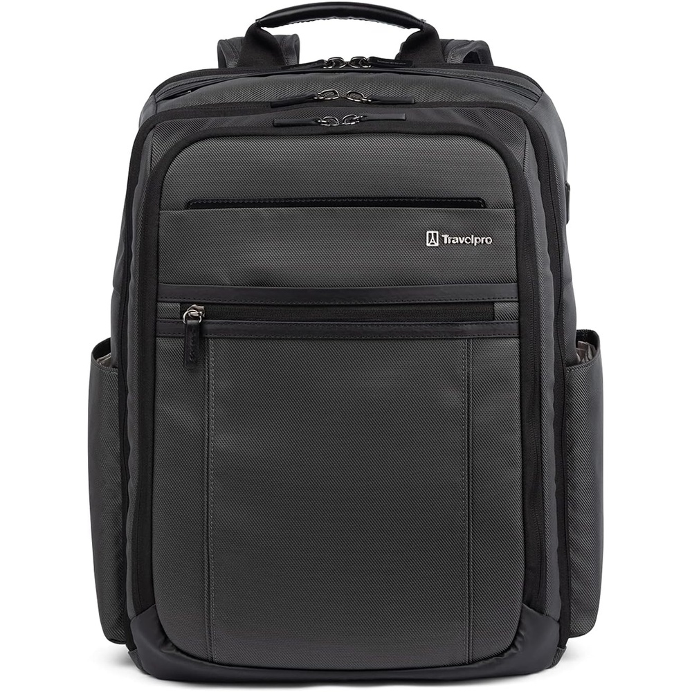 image:imageTravelpro Crew Executive Choice 3 Large Travel Laptop Backpack Blue Fits 156Inch Laptops amp Tablets USBA amp C Ports WaterResistant Nylon Men amp WomenTitanium Grey