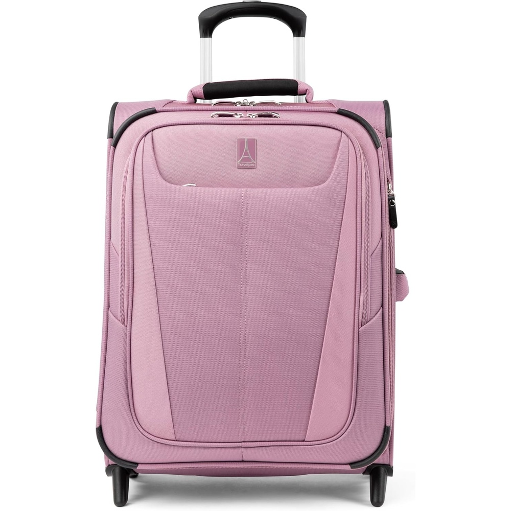 image:imageTravelpro Maxlite 5 Softside CarryOn Luggage Upright Pink 20Inch Expandable 2Wheel Lightweight amp Durable Travel Design for Both Men amp WomenOrchid Pink Purple