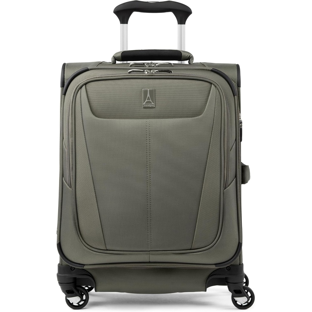 image:imageTravelpro Maxlite 5 Softside Spinner Set Forest 2Piece 2125 Includes CarryOn amp Medium Checked Expandable Luggage With 4 Wheels Lightweight amp Versatile Men amp WomenSlate Green