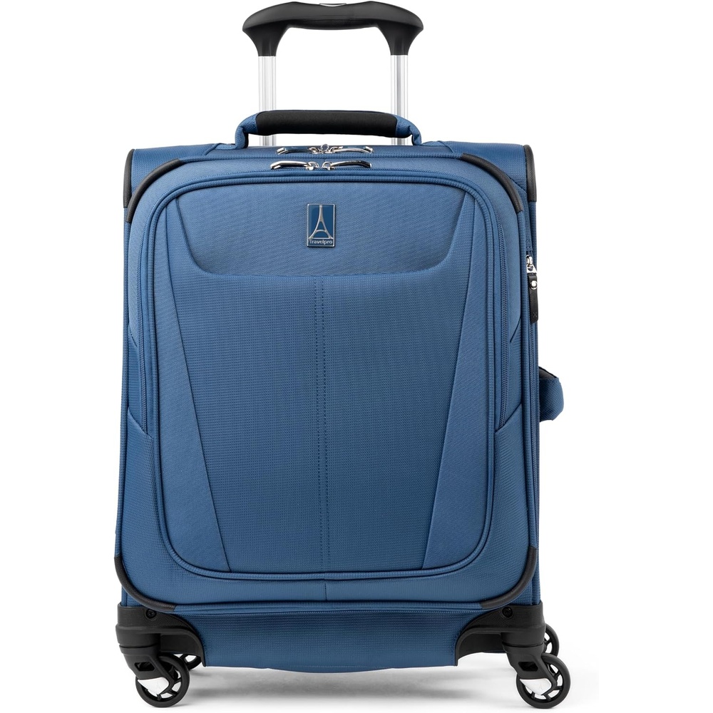 image:imageTravelpro Maxlite 5 Softside Spinner Set Forest 2Piece 2125 Includes CarryOn amp Medium Checked Expandable Luggage With 4 Wheels Lightweight amp Versatile Men amp WomenEnsign Blue