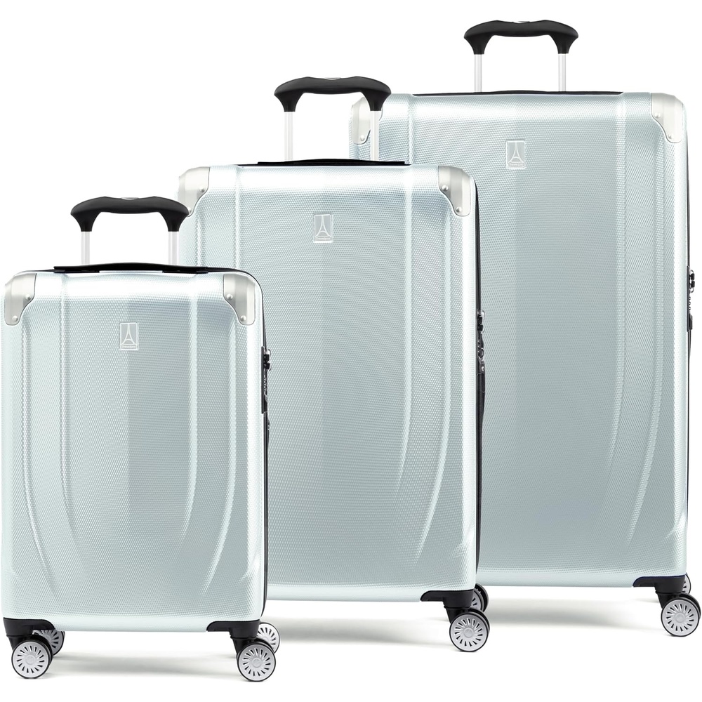 image:imageTravelpro Pathways 3 Hardside Luggage Set Teal 3Piece 212529 Carry on Medium Large Checked Expandable Hard Shell 8 Spinner Wheels amp TSAApproved Lock Lightweight for Men amp WomenCloud Grey
